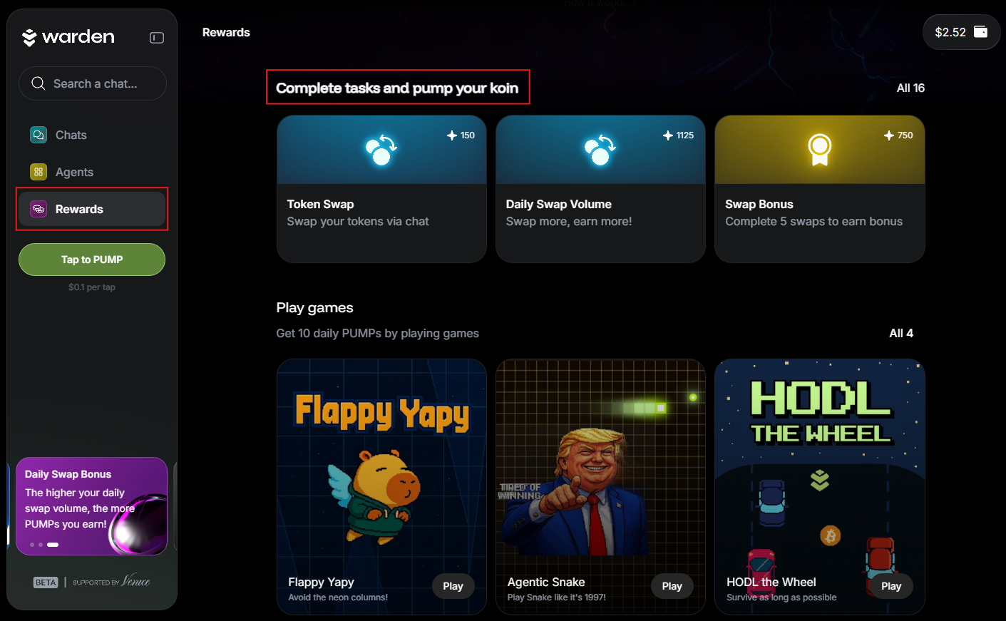 Create and grow your coin in Warden